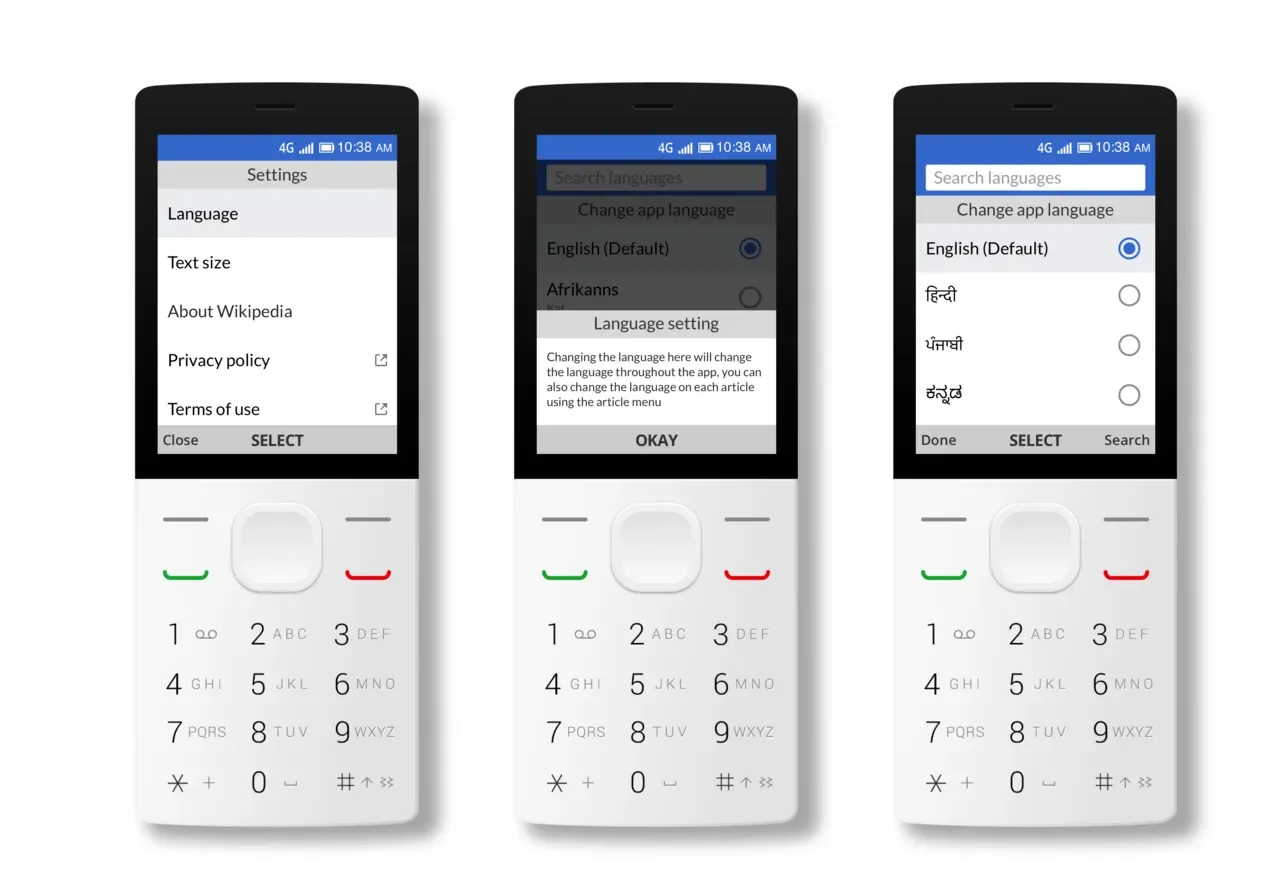 KaiOS language change flow